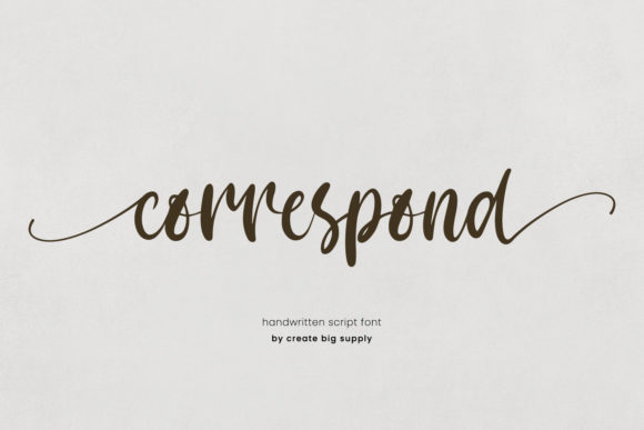 Correspond Script: A Sweet, Delicate Handwritten Font for Your Projects