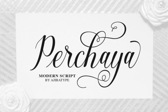 Perchaya Script: A Versatile Handwritten Font for Creative Projects