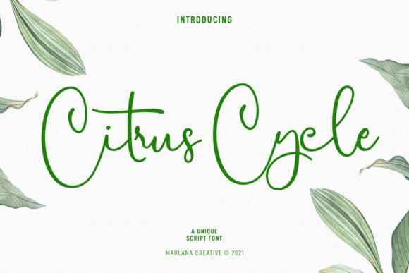 The Handwritten Elegance of Citrus Cycle Script
